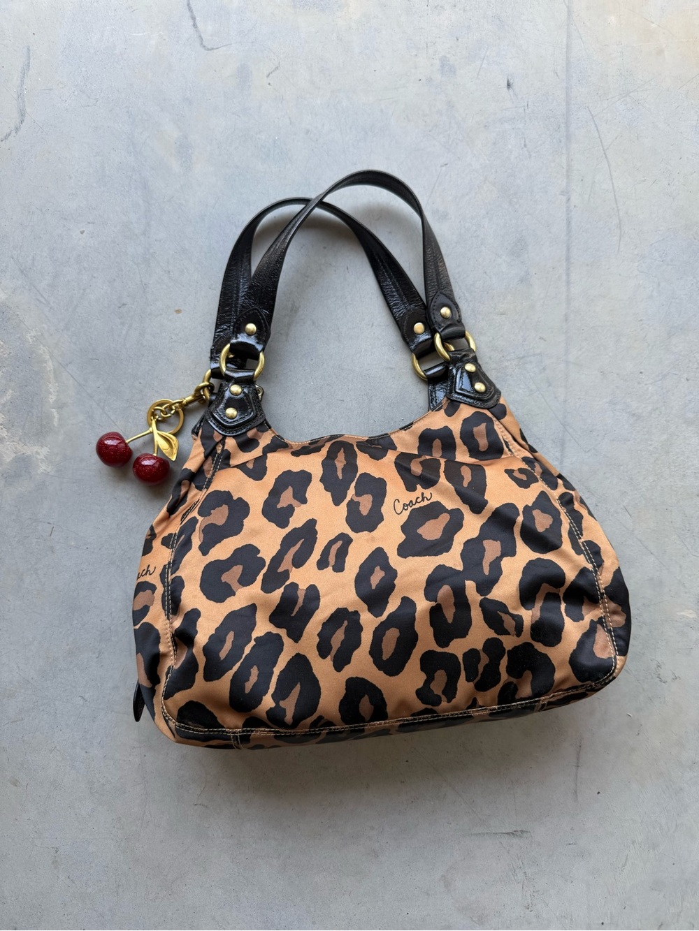 y2k coach leopard satin shoulder bag - Picture 5 of 5